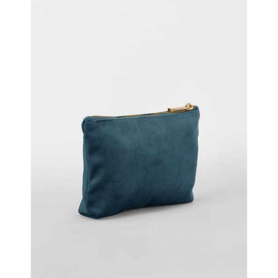 [1000361002] Velvet Accessory Bag [BG714] (S (18 x 13,5 x 4 cm), Blue Topaz)