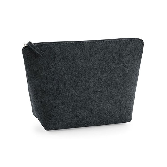 [1000264472] Felt Accessory Bag [BG724] (S (16 x 12,5 x 6 cm), Charcoal Melange)