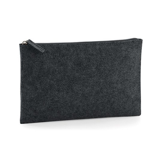 [1000264476] Felt Accessory Pouch [BG725] (Charcoal Melange)