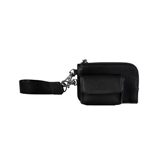 [1000399348] Boutique Pouch Wristlet [BG748] (Black / Black)