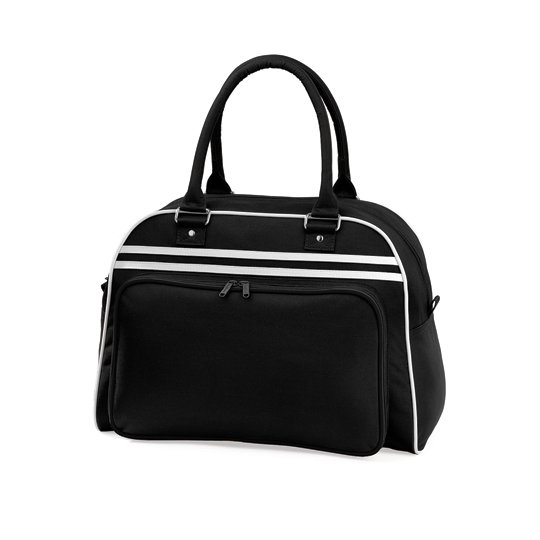 [1000030615] Retro Bowling Bag [BG75] (Black / White)