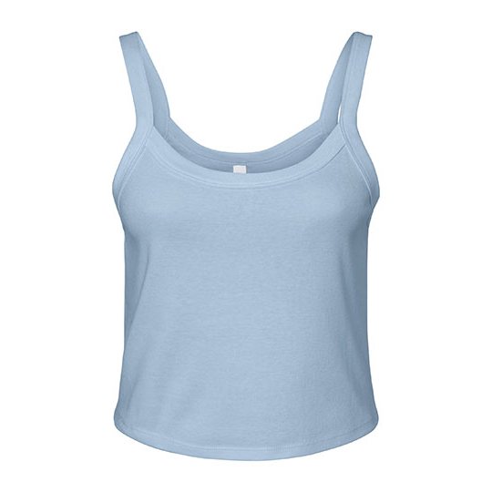 [1000358252] (1012) Women´s Micro Rib Spaghetti Strap Tank [BL1012] (XS, Solid Baby Blue Blend)