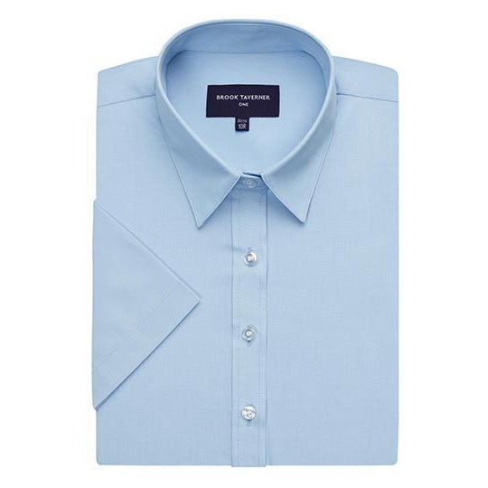 [1000205827] (2271) Eos Short Sleeve Blouse [BR693] (4 (32), Blue)