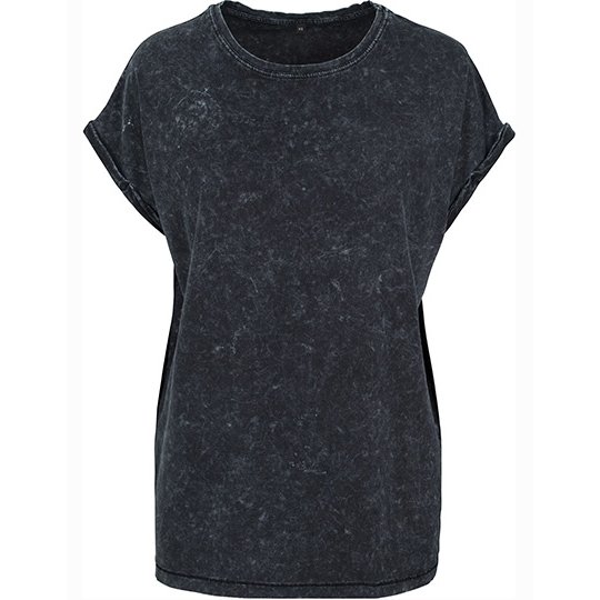 Ladies´ Acid Washed Extended Shoulder Tee [BY053]