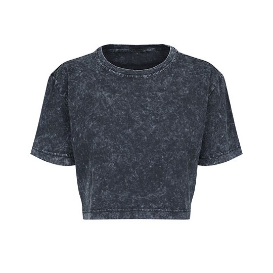 Ladies´ Acid Washed Cropped Tee [BY054]