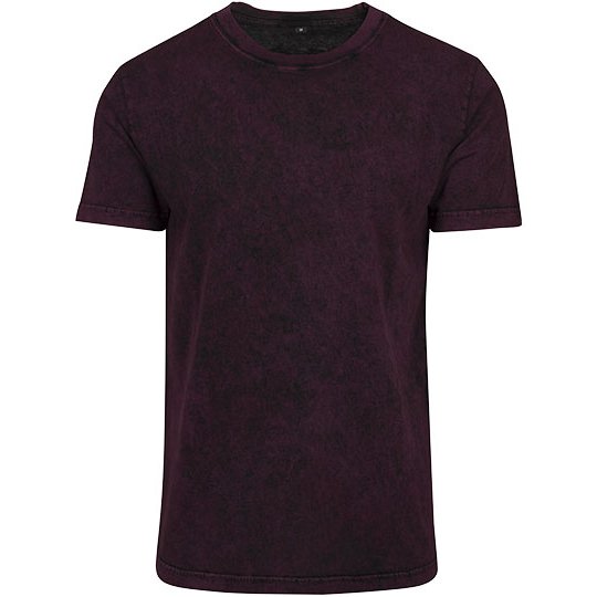 [1000228390] Acid Washed Tee [BY070] (S, Berry Black)