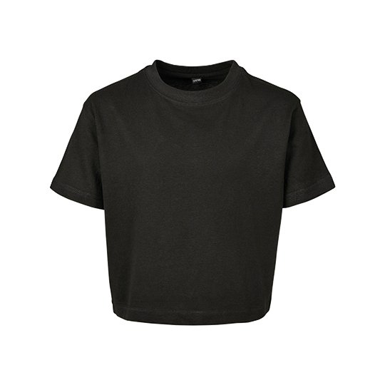 [1000285440] Girls Cropped Jersey Tee [BY114] (110/116, Black)