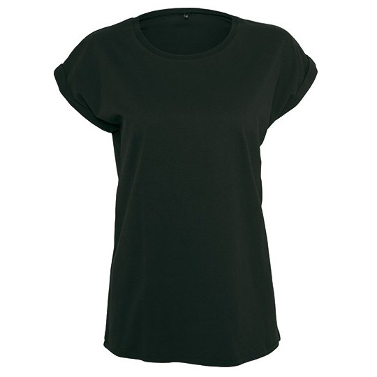 [1000303495] Ladies´ Organic Extended Shoulder Tee [BY138] (XS, Black)