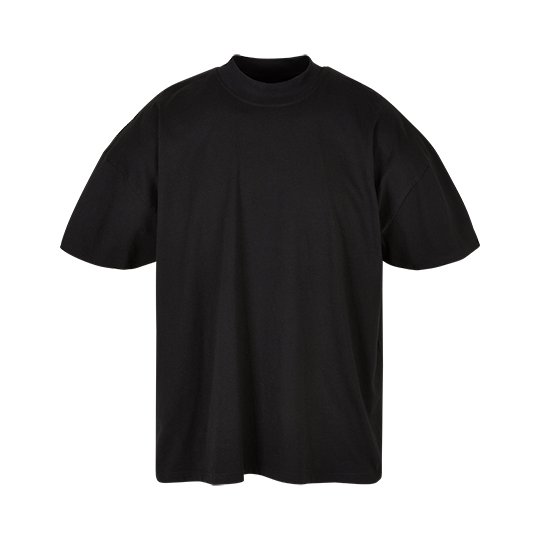 [1000343115] Men´s Oversized Mock Neck Tee [BY230] (S, Black)