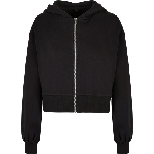 Ladies Short Oversized Zip Jacket