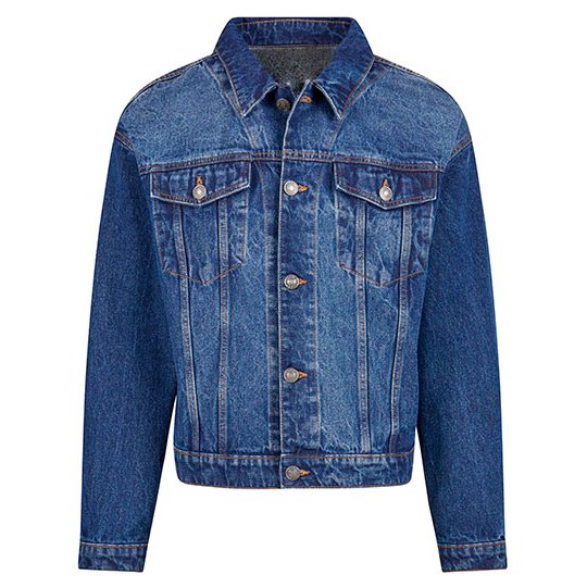 [1000390960] Heavy Ounce Boxy Denim Jacket [BY312] (S, New Mid Blue Washed)