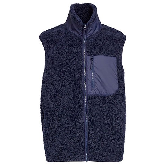 [1000410739] Bonded Sherpa Vest [BY407] (XS, Navy)