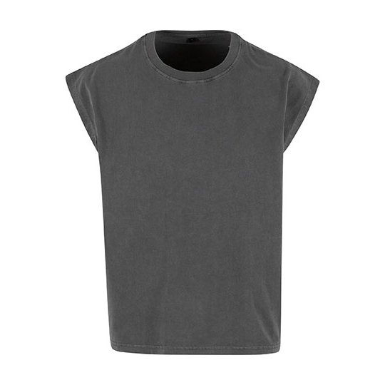 Vintage Cropped Heavy Sleeveless Tee [BY436]