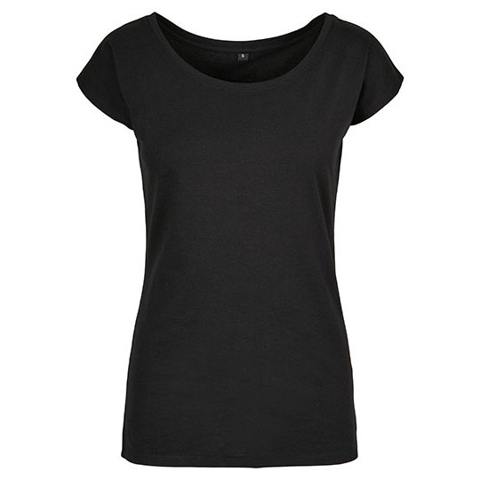 [1000325244] (BB013) Ladies´ Wide Neck Tee [BYBB013] (XS, Black)