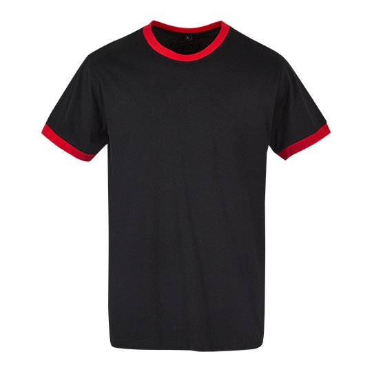 [1000344139] (BB022) Men´s Ringer Tee [BYBB022] (XS, Black / City Red)