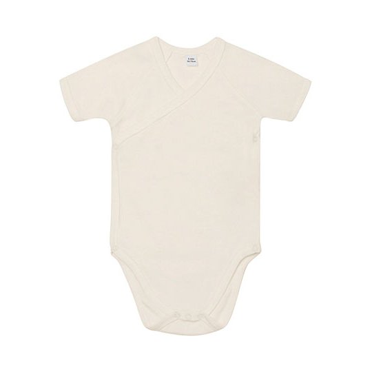 [1000036152] (BZ05-TLC) Baby Kimono Bodysuit [BZ05T] (0-3 months, Organic Natural)