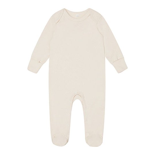 [1000036585] Baby Sleepsuit With Scratch Mitts [BZ35] (0-3 months, Organic Natural)