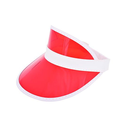 [1000413218] (1820) Sunvisor PVC [C1820] (White / Red)