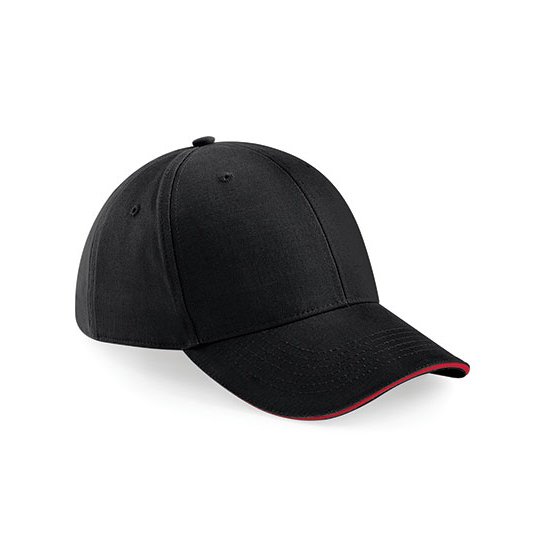 [1000038001] (B20) Athleisure 6 Panel Cap [CB20] (Black / Classic Red)