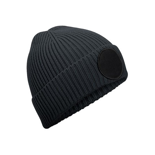(B332R) Circular Fashion Patch Beanie [CB332R]
