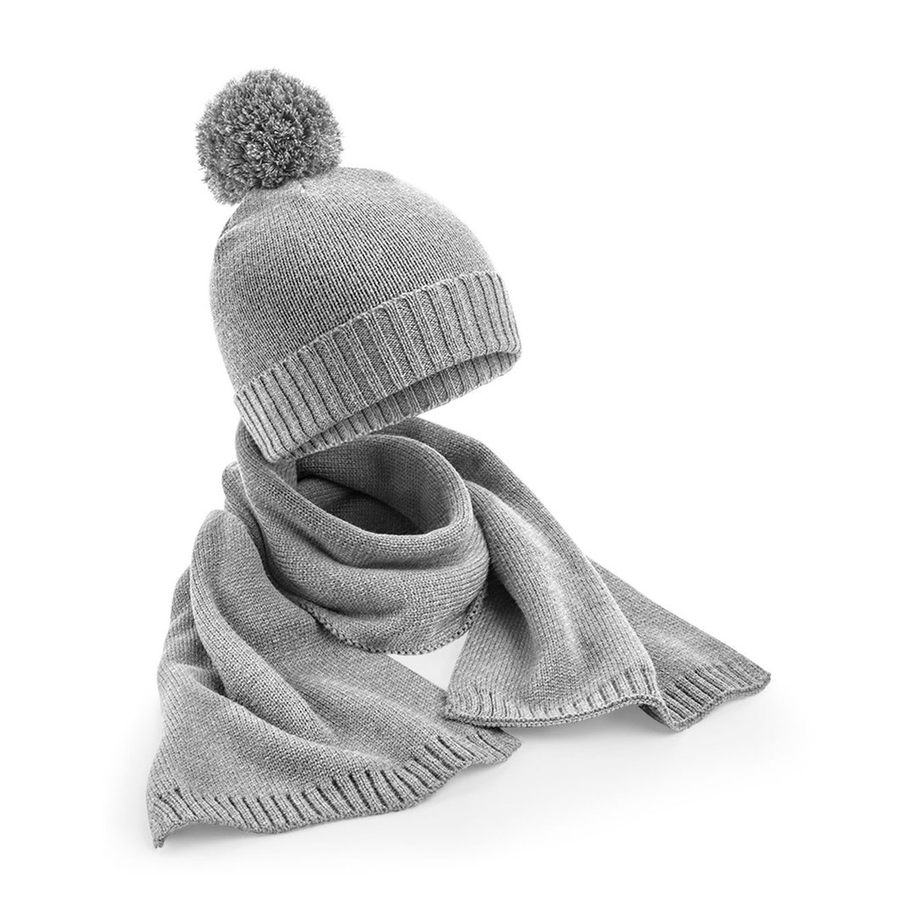 Knitted Scarf and Beanie Gift Set [CB401]