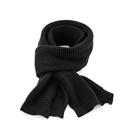 [1000038202] (B424) Classic Waffle Knit Scarf [CB424] (Black)