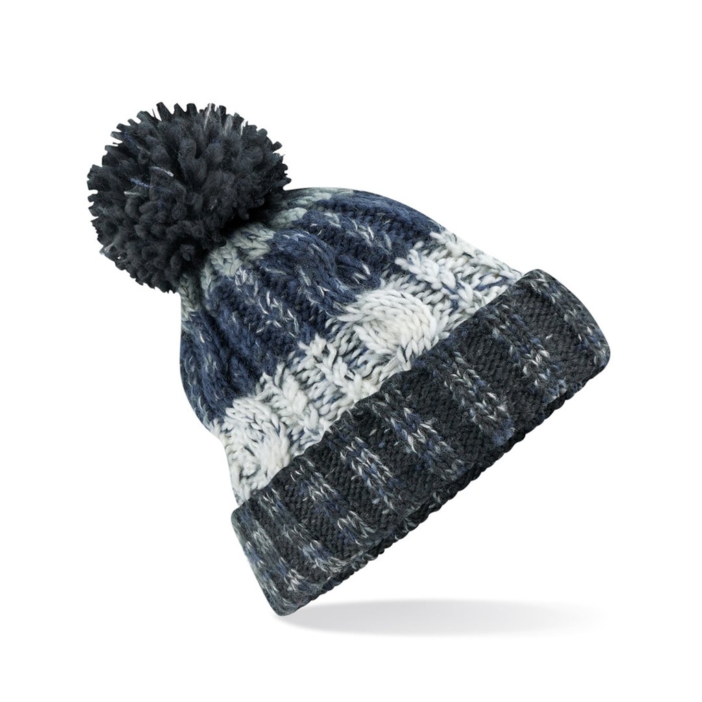 (B486) Corkscrew Pom Pom Beanie [CB486]