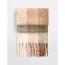 (B494R) Fluffy Check Scarf [CB494R]