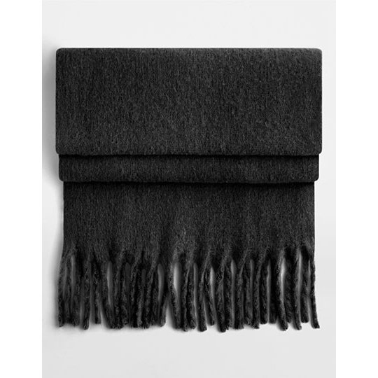 [1000411783] (B496R) Fluffy Scarf [CB496R] (Black)