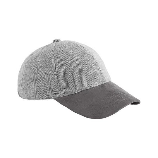 Suede Peak Herringbone Cap