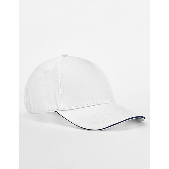 EarthAware® Classic Organic Cotton 5 Panel Cap - Sandwich Peak