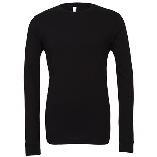 [1000290991] (3501) Unisex Jersey Long Sleeve Tee [CV3501] (XS, Black)