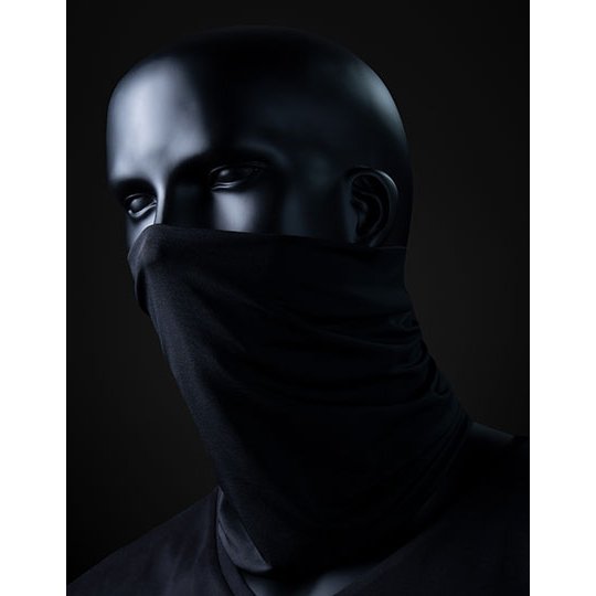 [1000316811] (3083) Bandana Poly [E3083] (S, Black)