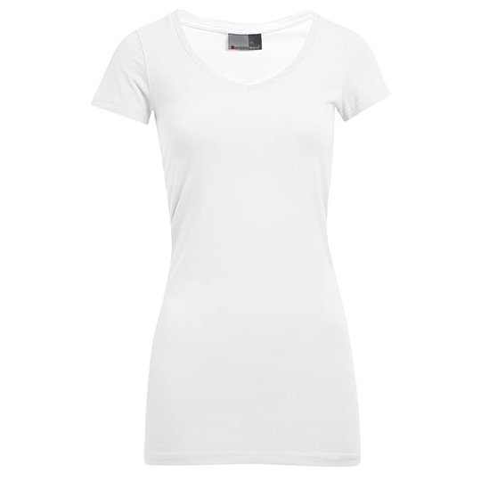 (3087) Women´s Slim Fit V-Neck-T Long [E3087]
