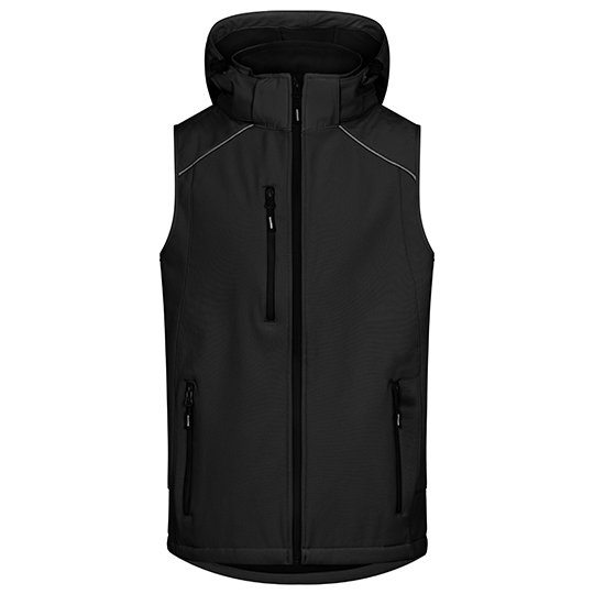 [1000345237] (7840) Men´s Softshell Vest [E7840] (S, Black)