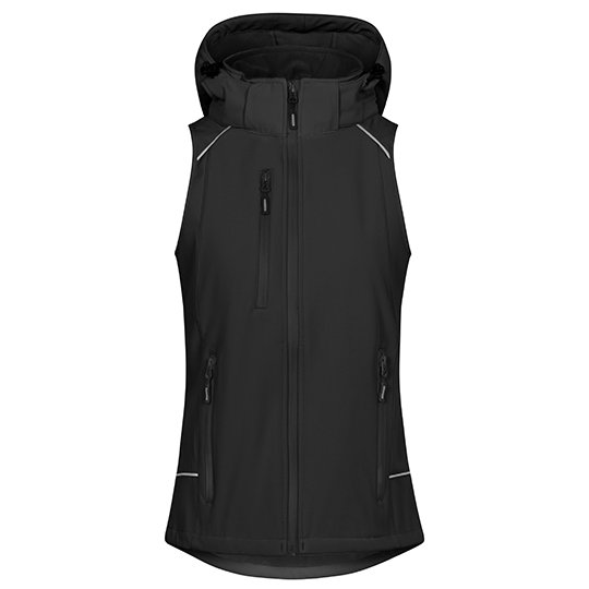 [1000345285] (7845) Women´s Softshell Vest [E7845] (S, Black)