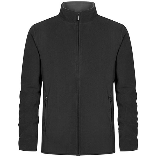 [1000299168] (7961) Men´s Double Fleece Jacket [E7961] (S, Charcoal (Solid) / Grey (Solid))