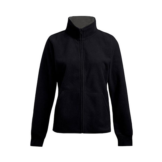 [1000053737] (7985) Women´s Double Fleece Jacket [E7985] (XS, Black / Light Grey (Solid))