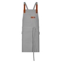 (28514) Bib Apron Canvas With Decorative Label [EX285]