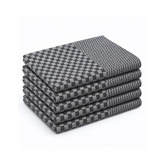 [1000427354] (552) Pit Towel (Pack of 5 pieces) [EX552] (Black / Grey)