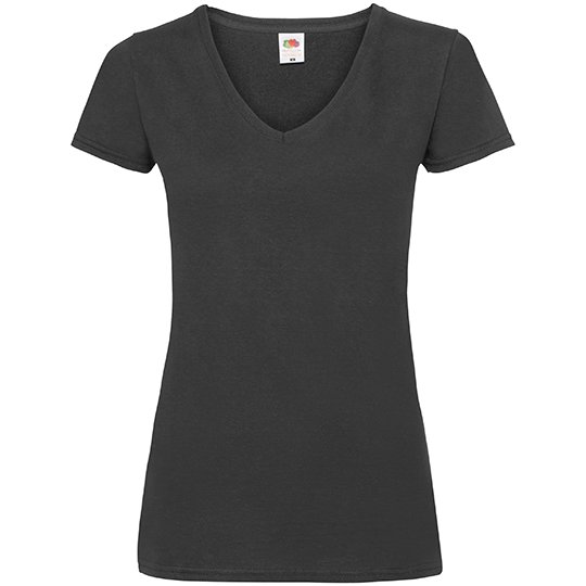 [1000056581] (61-398-0) Ladies´ Valueweight V Neck T [F271N] (XS, Black)