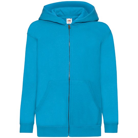 [1000058542] (62-045-0) Kids´ Classic Hooded Sweat Jacket [F401NK] (116, Azure Blue)