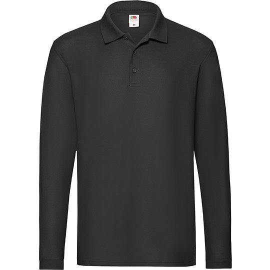 [1000060923] (63-310-0) Premium Long Sleeve Polo [F541N] (S, Black)
