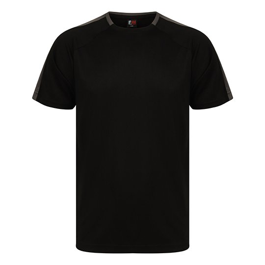 [1000290465] (LV290) Adult´s Team T-Shirt [FH290] (XS, Black / Gunmetal Grey)