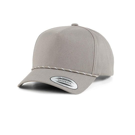YP Classics Retro Cotton Blend 5-Panel Snapback Cap with Braided Rope [FX5079BD]