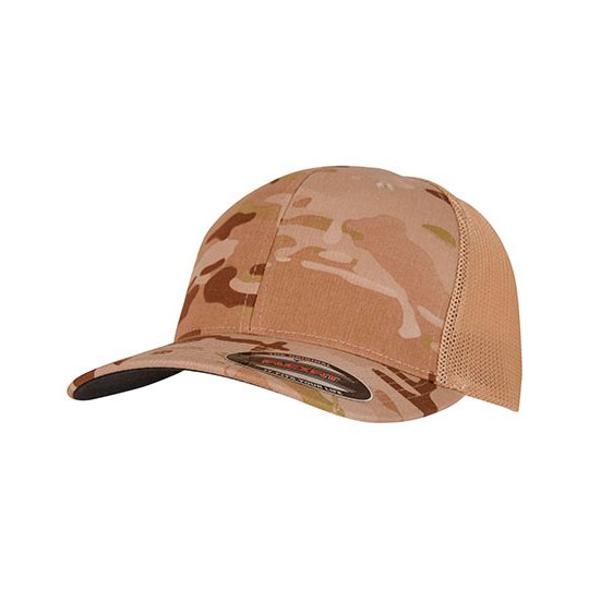 [1000427605] (6511MC) Multicam Trucker Mesh Cap [FX6511MC] (One Size, Arid / Tan)