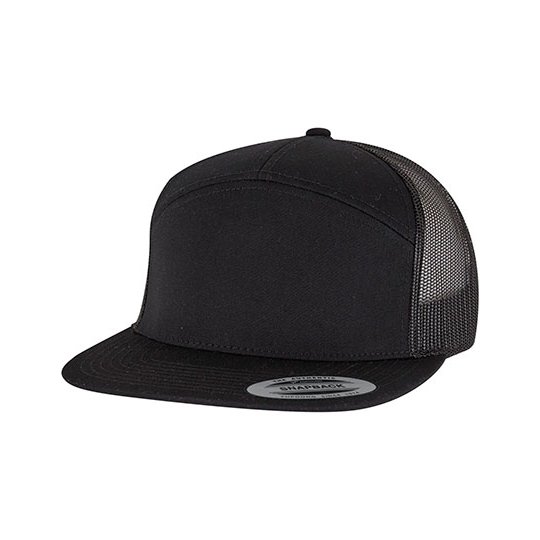[1000415277] (9294) 7 Panel Classic Trucker Cap [FX9294] (Black / Black)