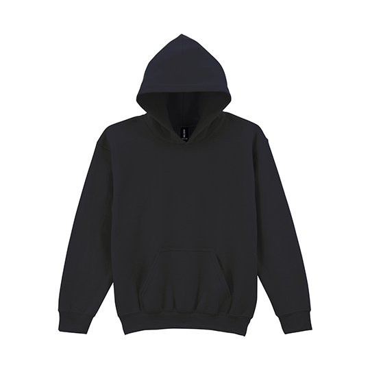 [1000065411] (18500B) Heavy Blend™ Youth Hooded Sweatshirt [G18500K] (XS (104/110), Black)