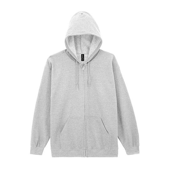 [1000065534] (18600) Heavy Blend™ Adult Full Zip Hooded Sweatshirt [G18600] (S, Ash (Heather))