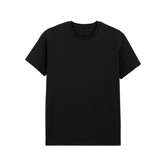 [1000412685] (30NLB0) Light Cotton Adult No Label T-Shirt [G30NLB0] (XS, Black)